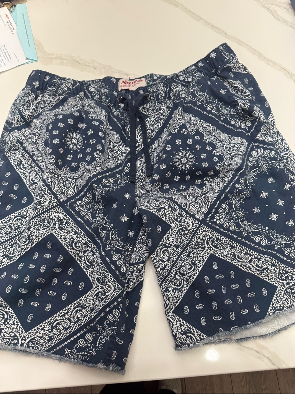 Arizona Navy Bandana Print Men’'s Shorts